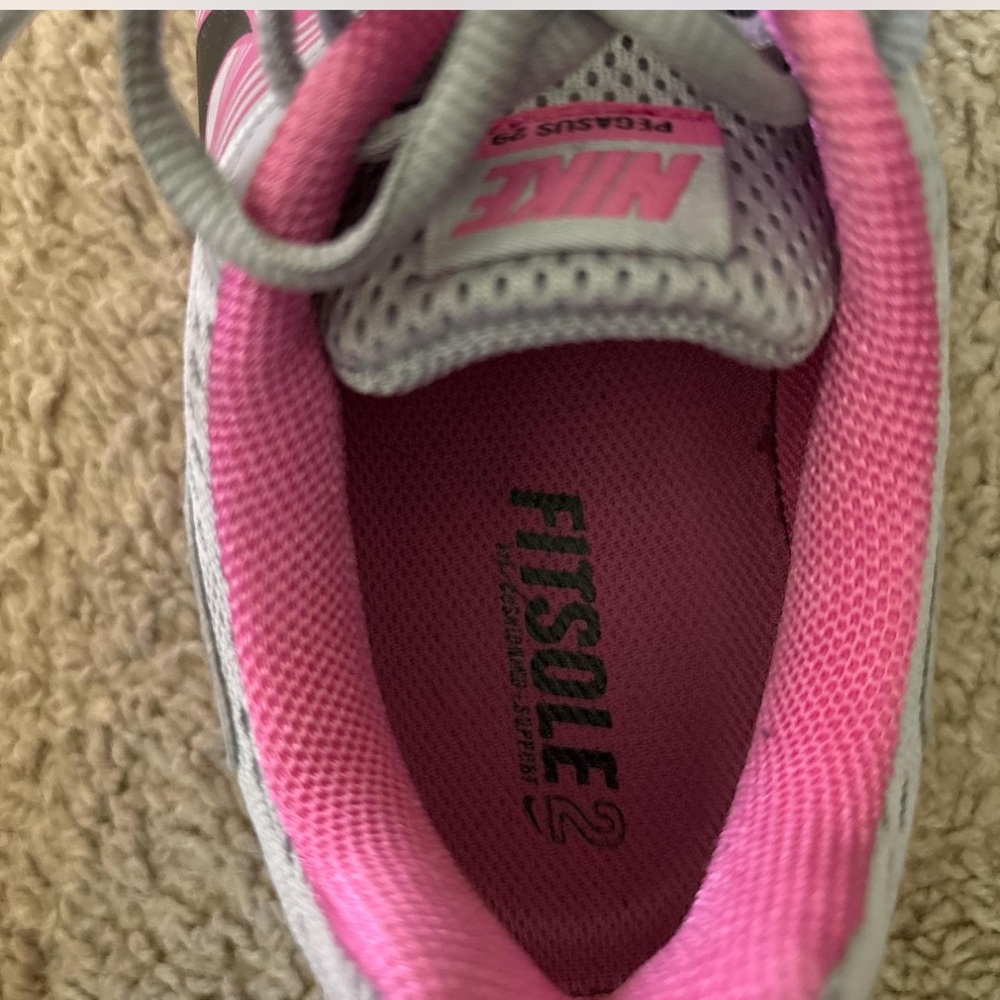 Nike Women's Gray and Pink Sneakers - Picture 4 of 5